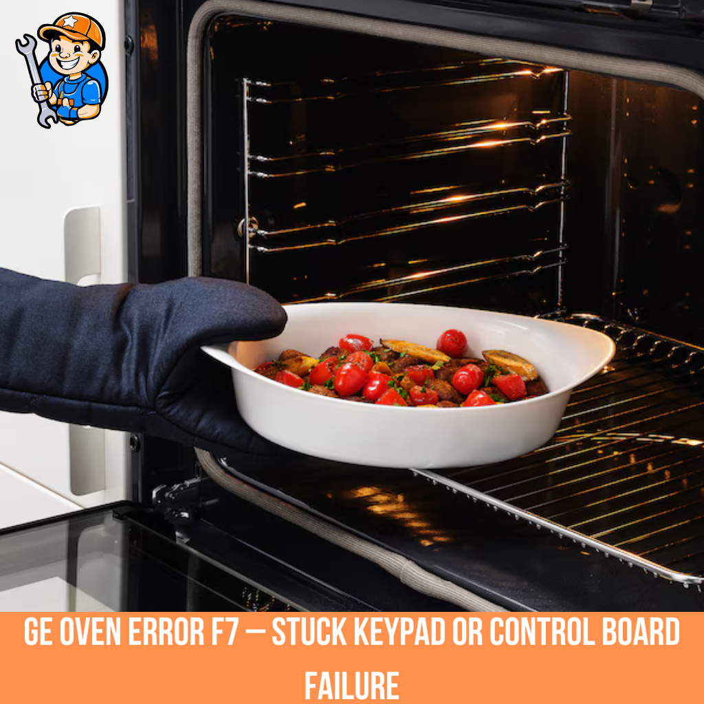 GE oven error F7 – Stuck keypad or control board failure