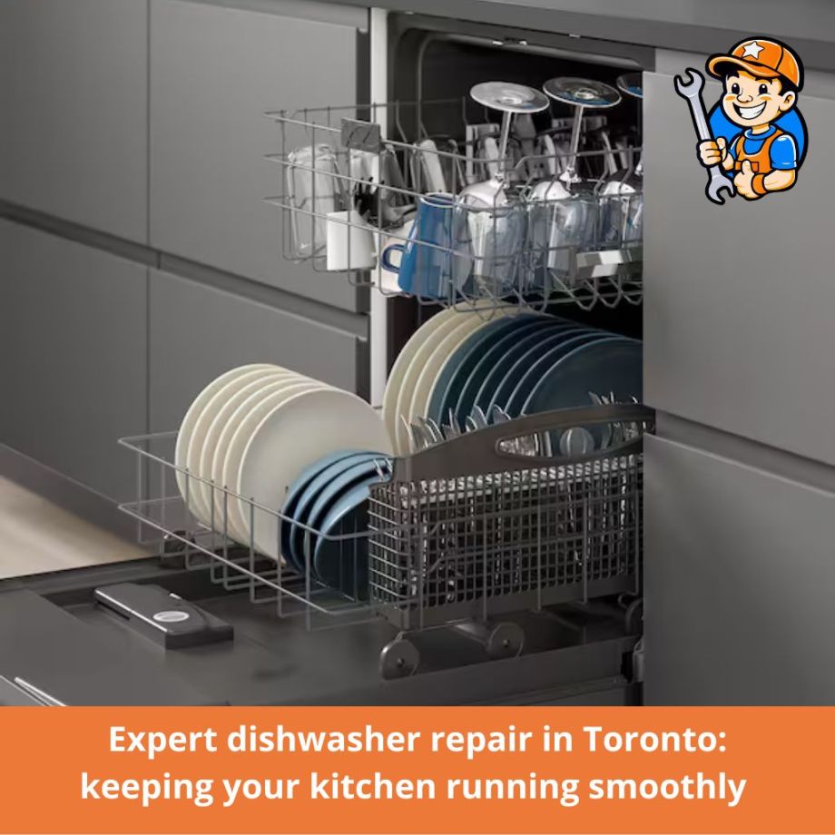 a dishwasher with plates and cups in it