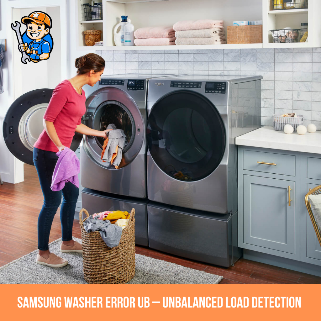 Samsung washer error ub - unbalanced load detection | Appliance Repair Toronto