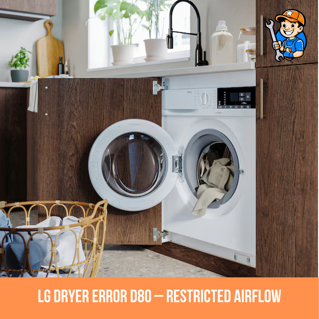 LG dryer error D80 – Restricted airflow