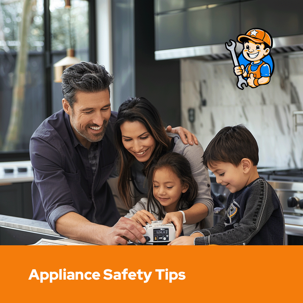 a family looking at a device happy