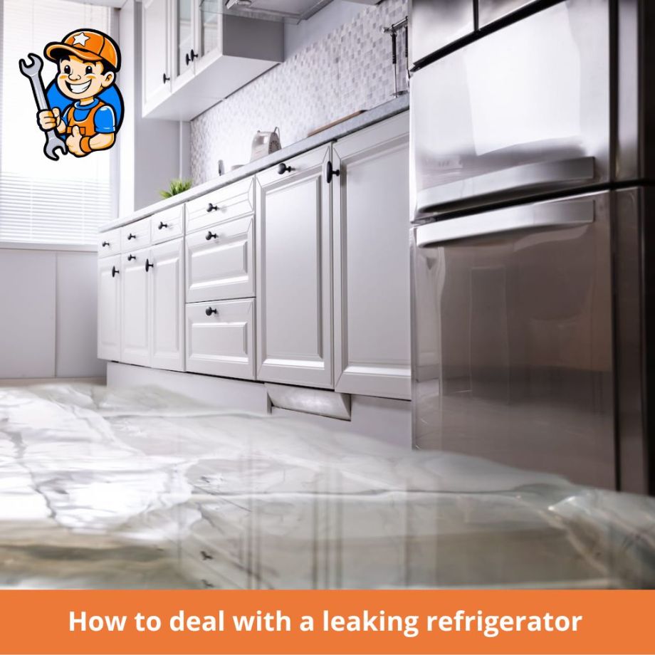 a fridge with a water leak