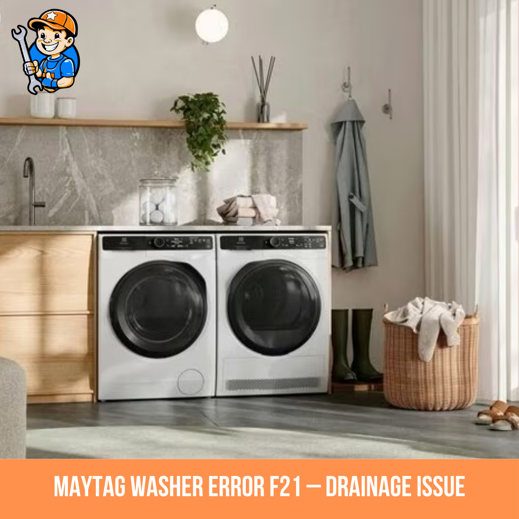 Maytag washer error F21 – Drainage issue