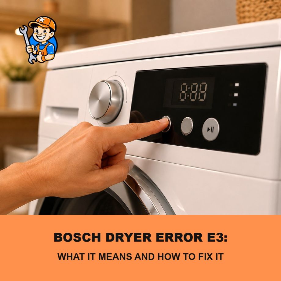 Bosch dryer error E3 repair
