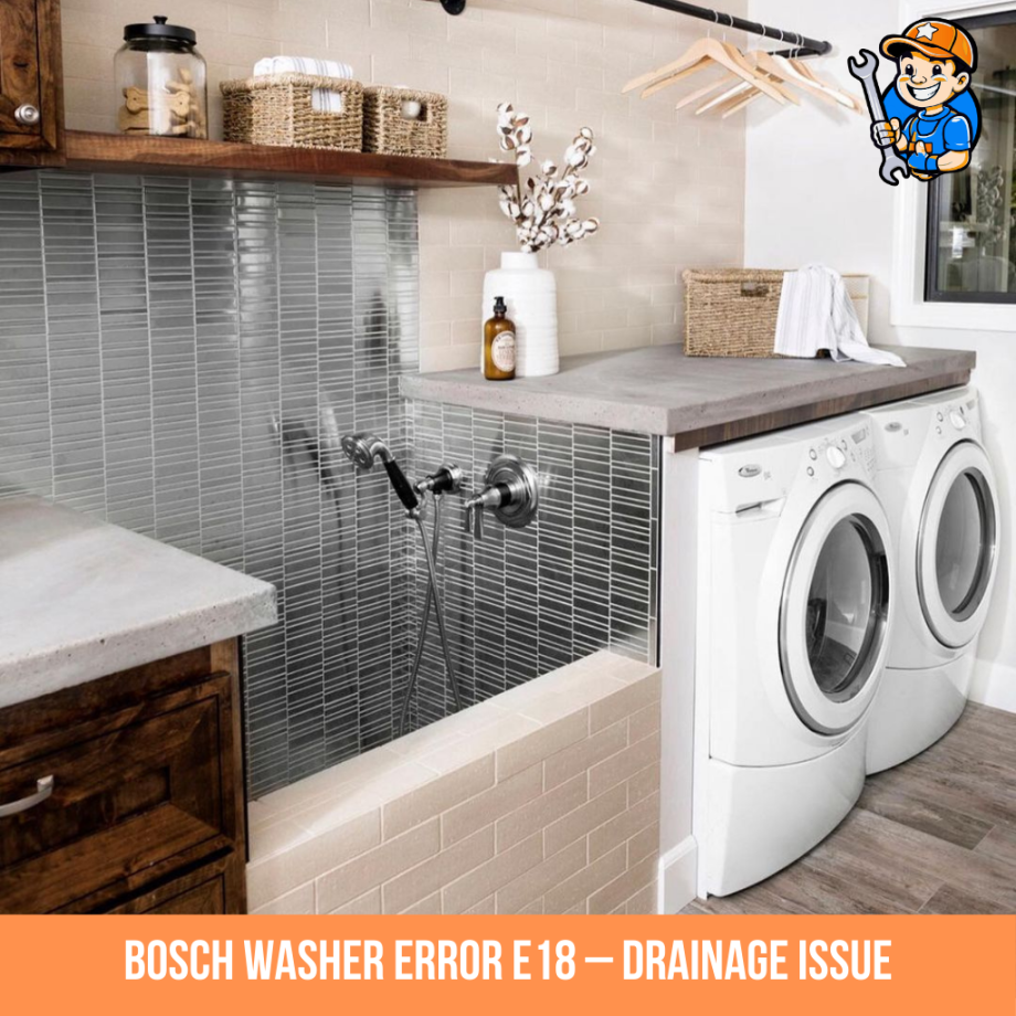 Bosch washer error E18 – Drainage issue