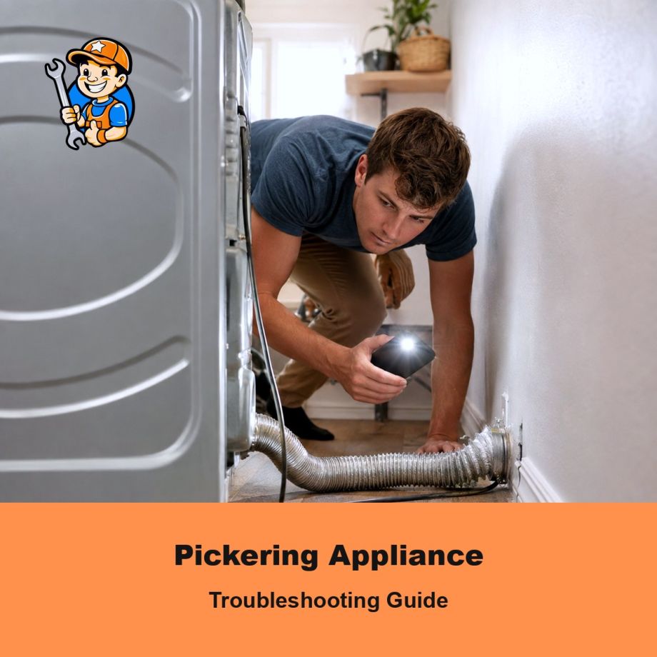 Homeowner troubleshooting an appliance before calling for repair in Pickering
