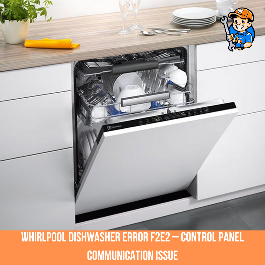 Whirlpool dishwasher error F2E2 – Control panel communication issue