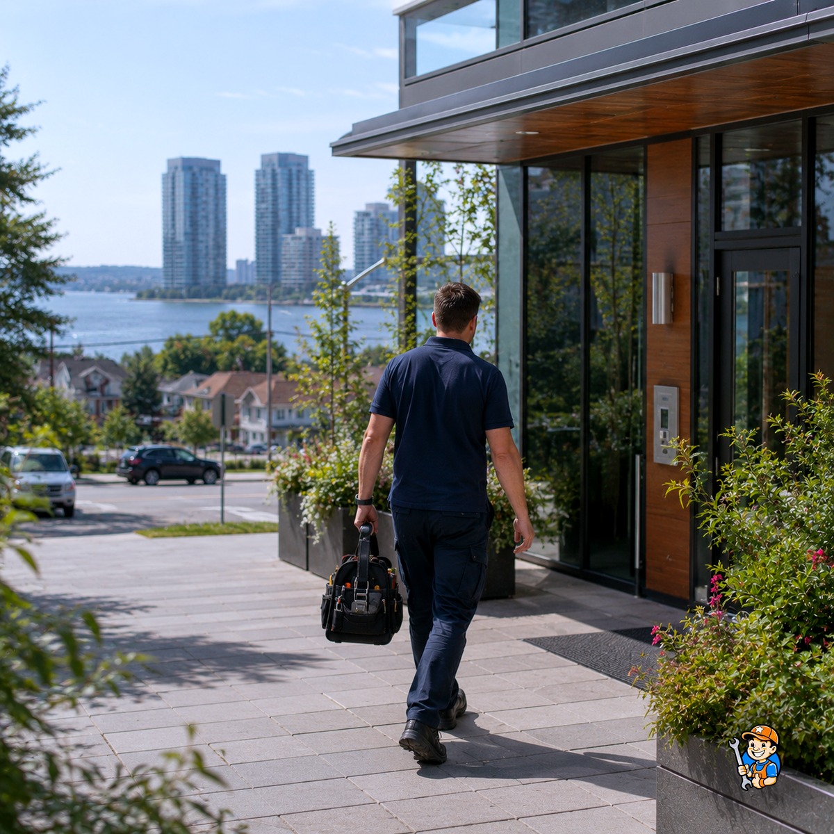 Fast, Friendly, and Local: Appliance Repair Services in Etobicoke 4 Technician arriving at an Etobicoke home for a repair