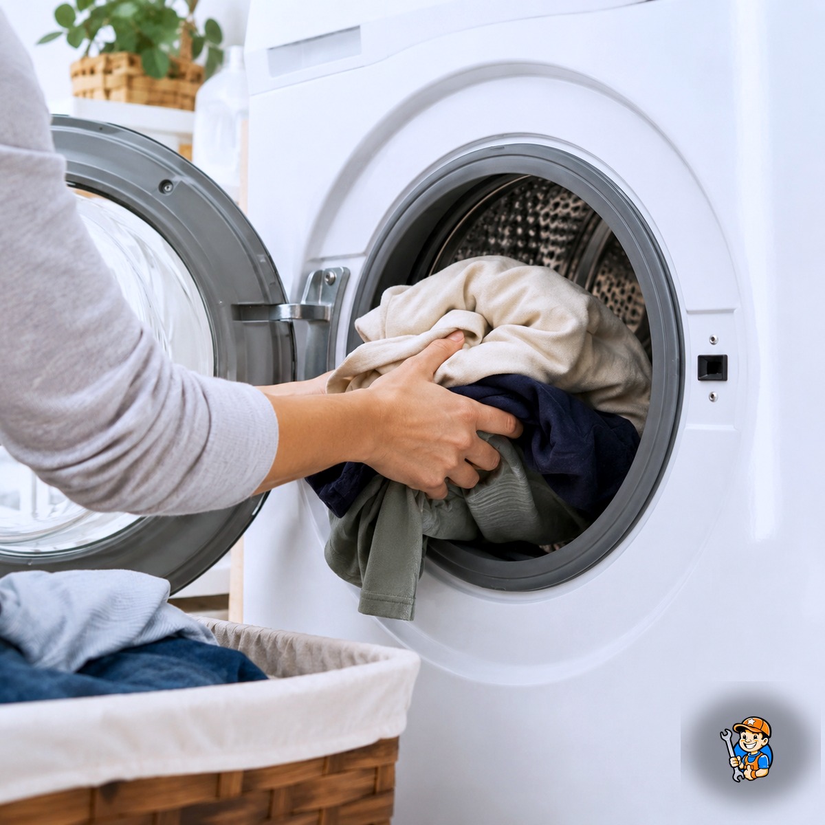 Best Practices for Long-Lasting Appliances in Hamilton Homes 2 Homeowner loading a washing machine with an appropriately sized load