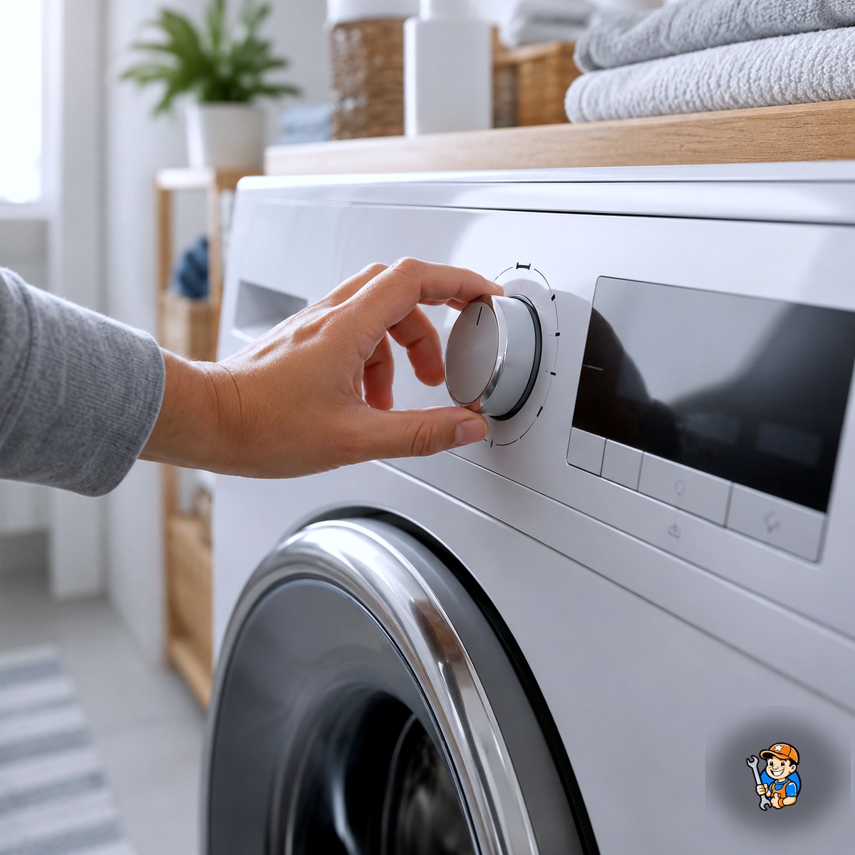 Best Practices for Long-Lasting Appliances in Hamilton Homes 3 Homeowner selecting the correct wash cycle for a load