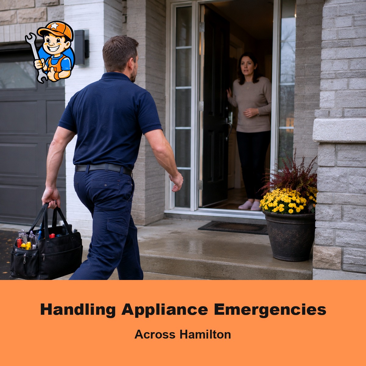 How We Handle Appliance Emergencies Across Hamilton 1 Technician responding to an appliance emergency in a Hamilton home