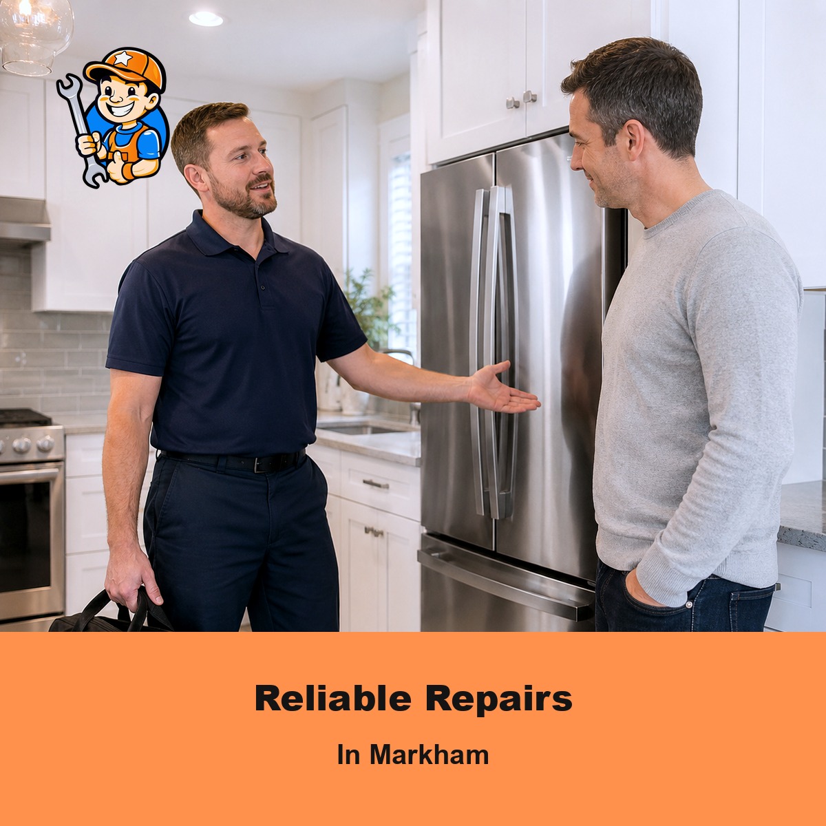 Markham’s Most Reliable Repair Solutions for Your Home 1 Technician completing a reliable appliance repair in a Markham home