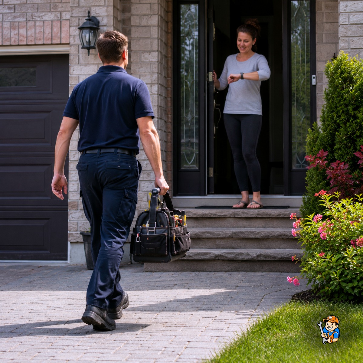How Our Same-Day Repair Service Helps Busy Mississauga Families 3 Technician arriving on schedule at a Mississauga family home
