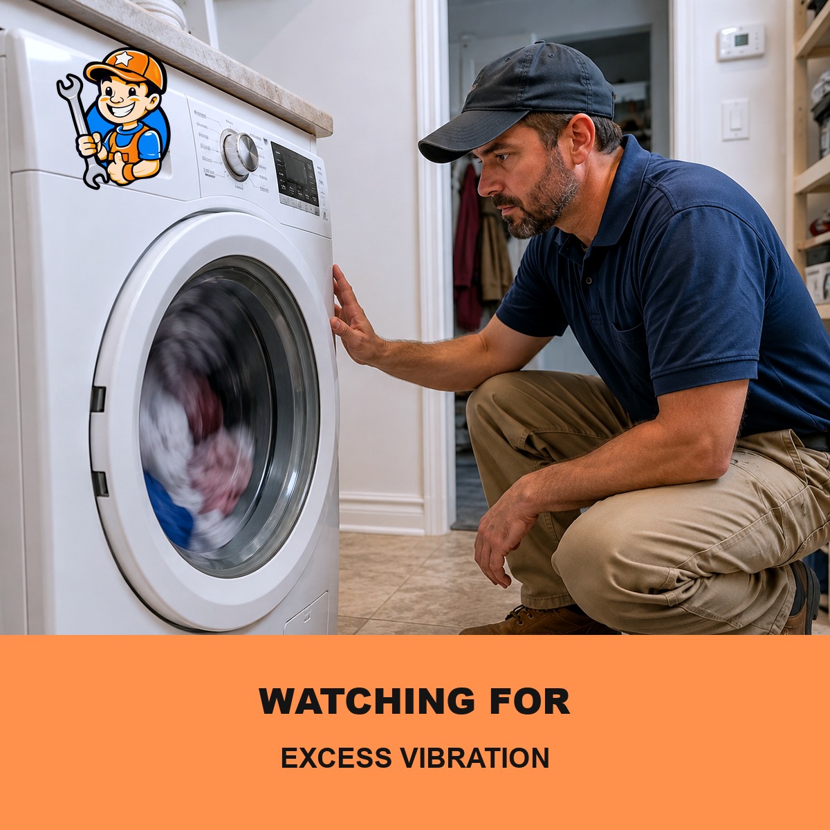 Warning Signs Your Appliances Are Failing: Mississauga Homeowner Tips 4 Technician observing a washing machine during spin cycle