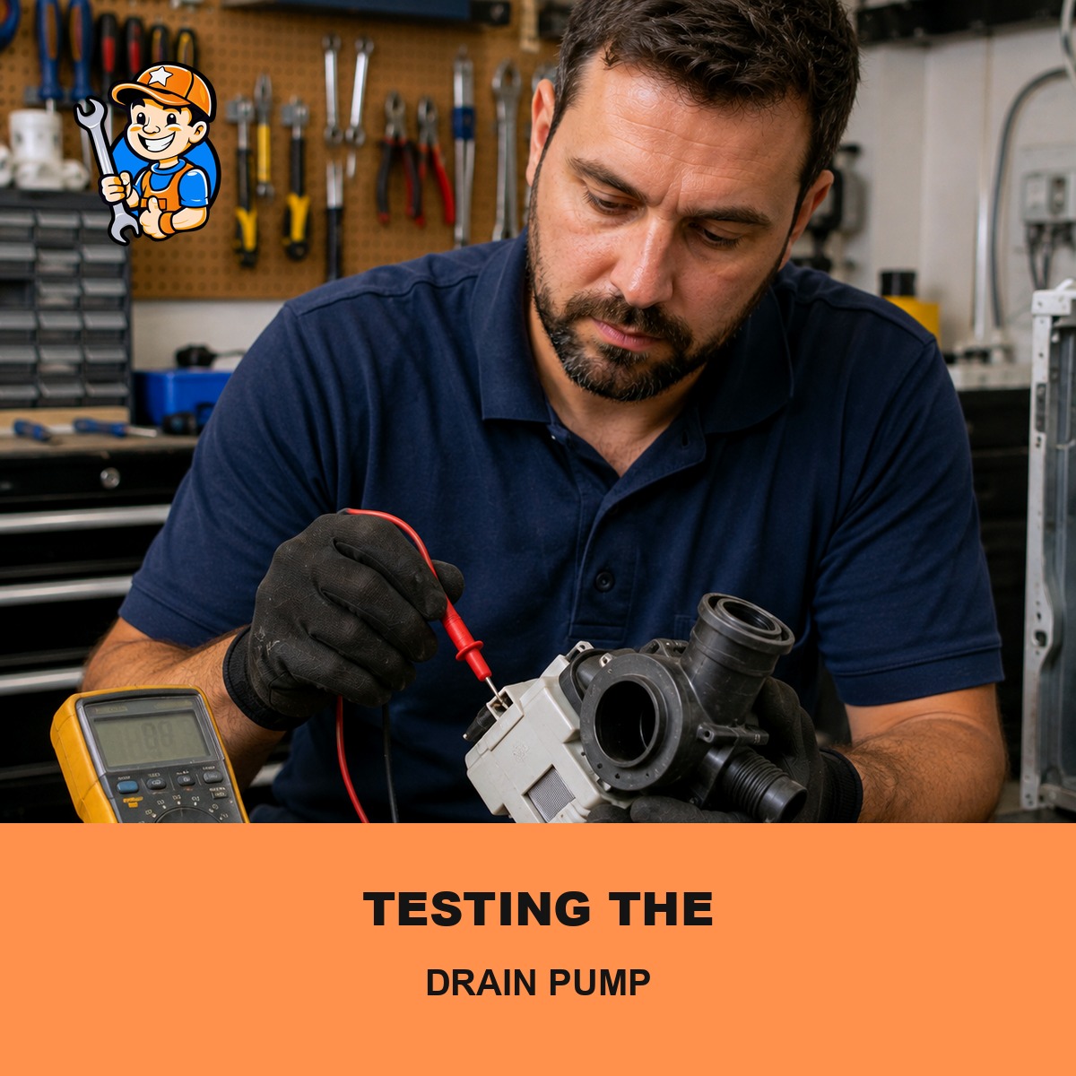 Warning Signs Your Appliances Are Failing: Mississauga Homeowner Tips 10 Technician testing a drain pump with a multimeter
