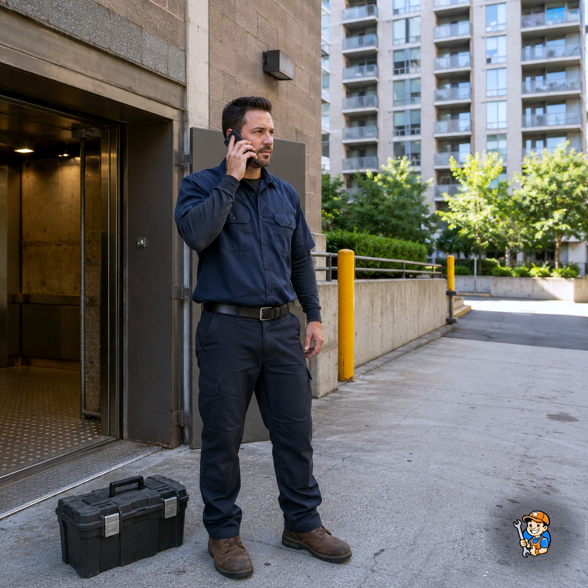 How to Choose the Right Appliance Repair Company in North York 2 Technician coordinating condo building access for a repair appointment