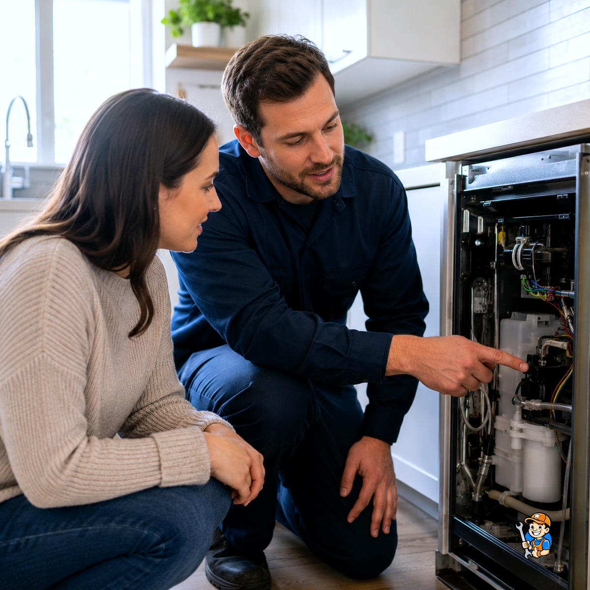 How to Choose the Right Appliance Repair Company in North York 4 Technician explaining the diagnostic process to a North York homeowner