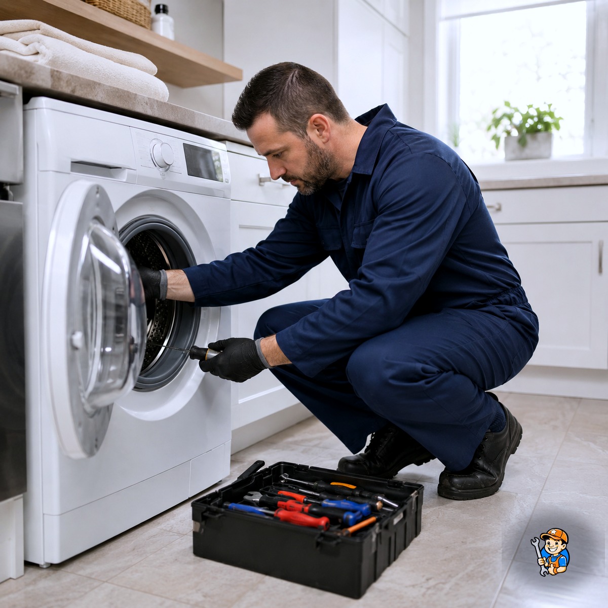 Appliance Repairs in North York, Ontario 2 Technician servicing a major appliance brand in a North York home