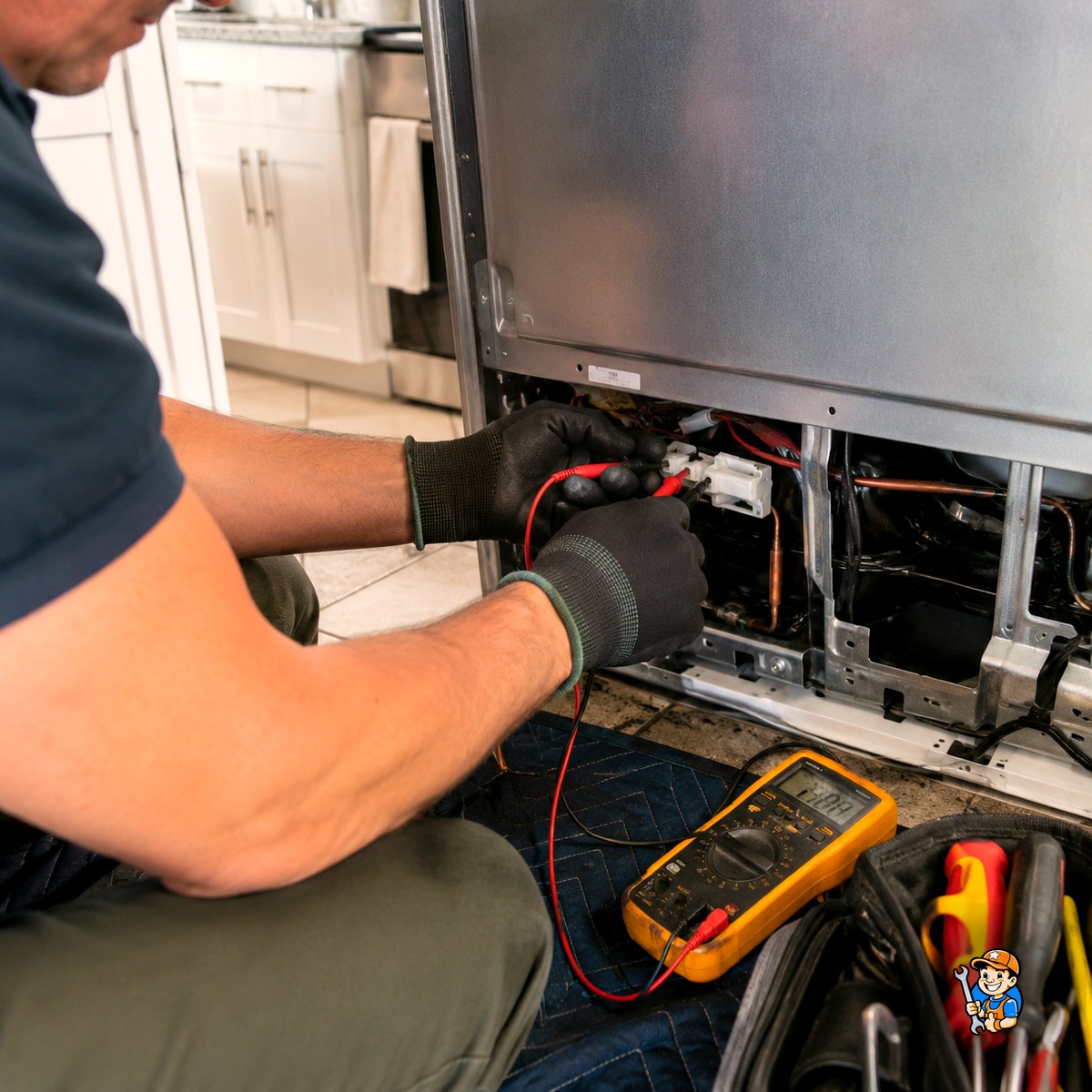 1. What Oakville Residents Need to Know About Appliance Repair Costs 2 Technician diagnosing an appliance before quoting a repair