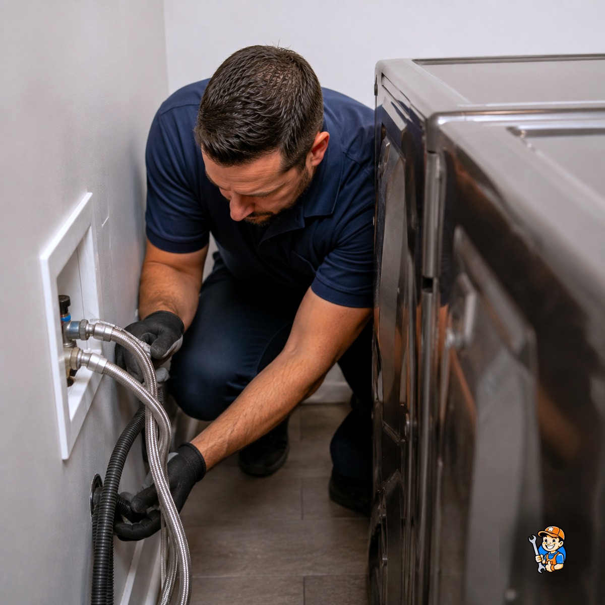 Keeping Your Home Running Smoothly: Oshawa Appliance Repair Guide 2 Technician assessing a kitchen's connected appliance system