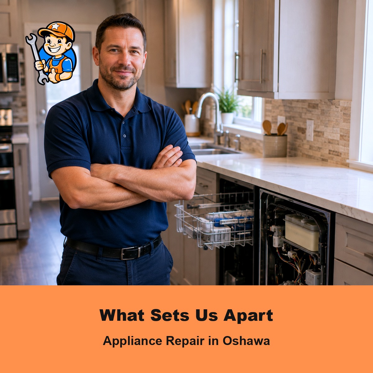 What Sets Star Appliance Repair Apart in Oshawa? 1 Technician demonstrating what sets Star Appliance Repair apart in Oshawa
