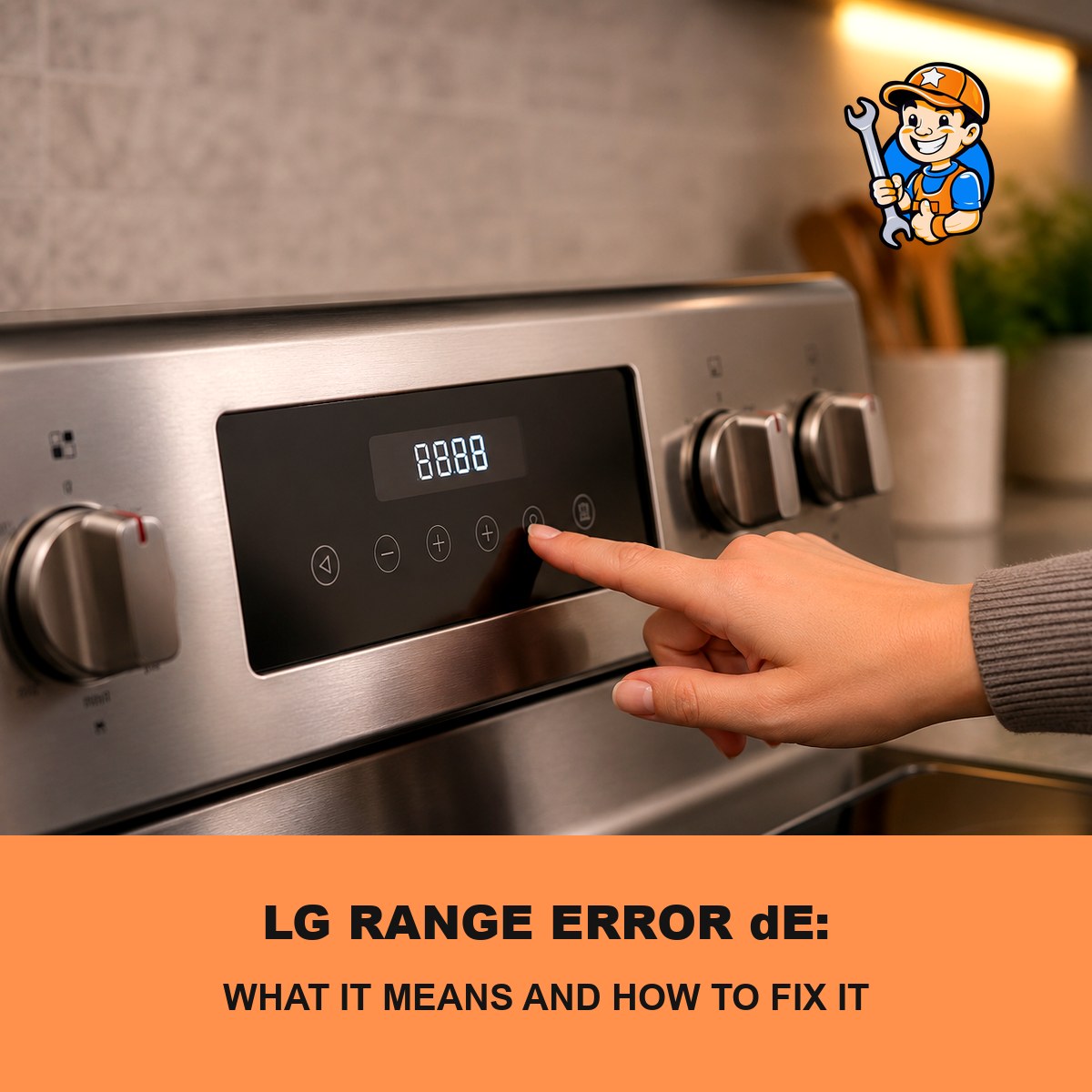 LG range error dE door lock repair