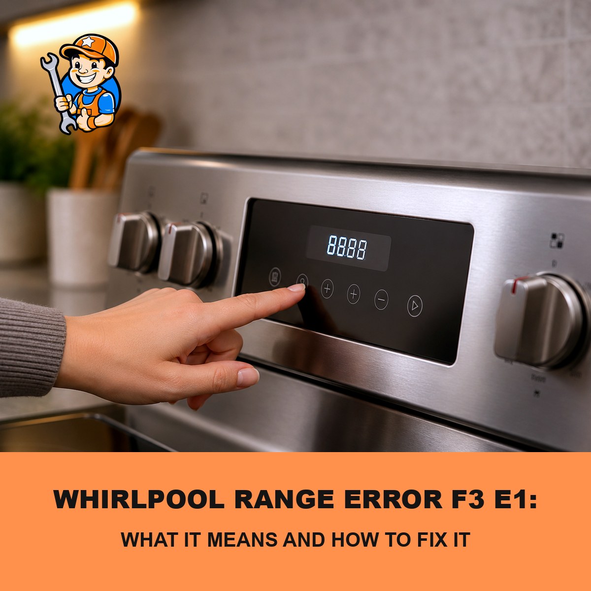 Whirlpool range error F3 E1 temperature sensor repair