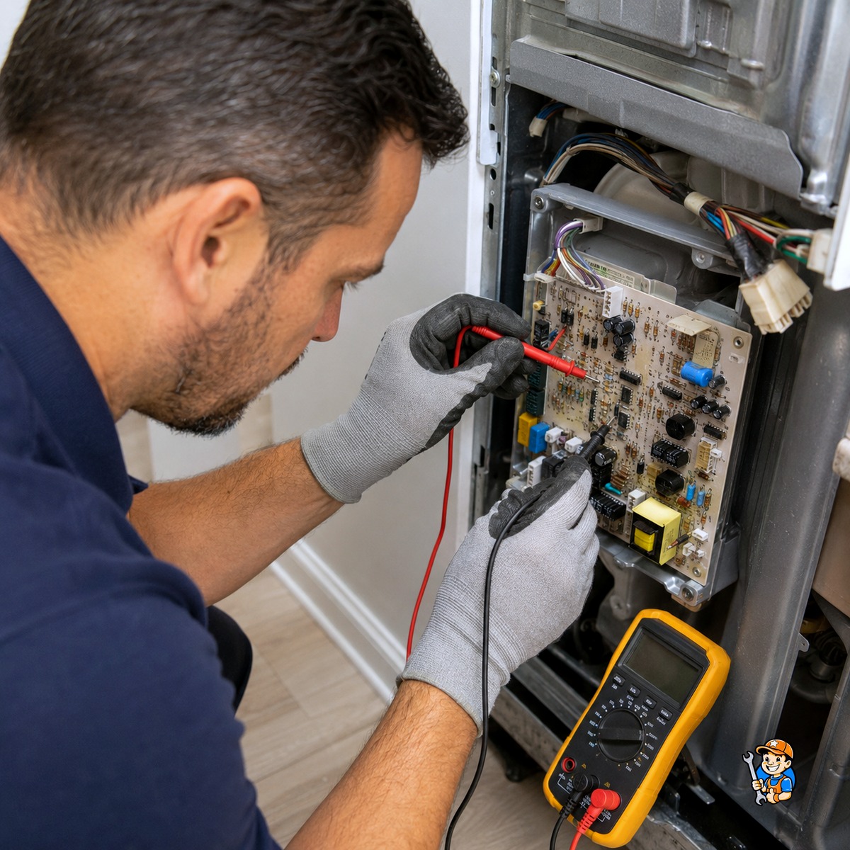 Avoid These Costly Appliance Mistakes in Scarborough 4 Technician safely handling an appliance electrical repair