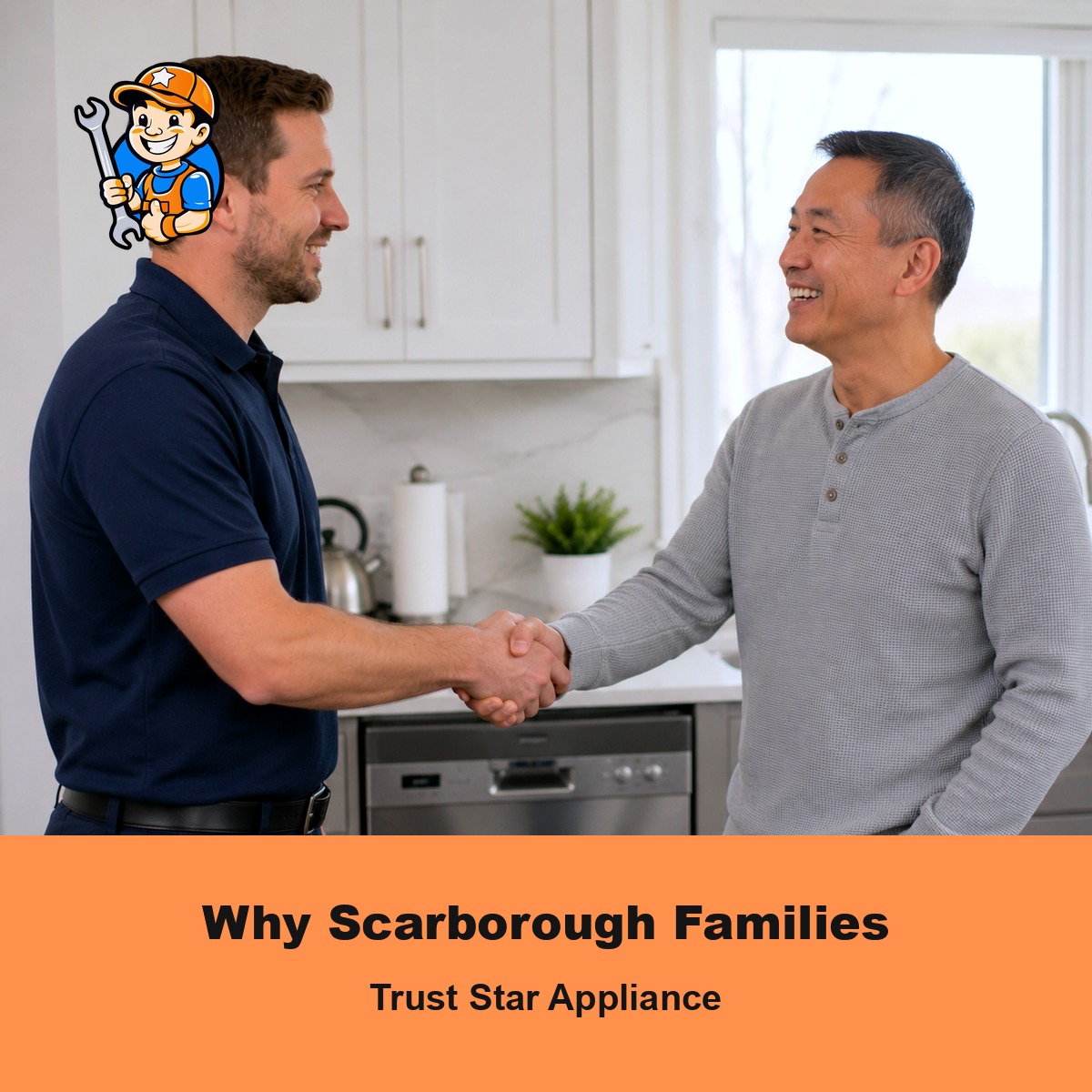 Scarborough Families Trust Star Appliance for These Reasons 1 Technician earning a Scarborough family's trust during an appliance repair