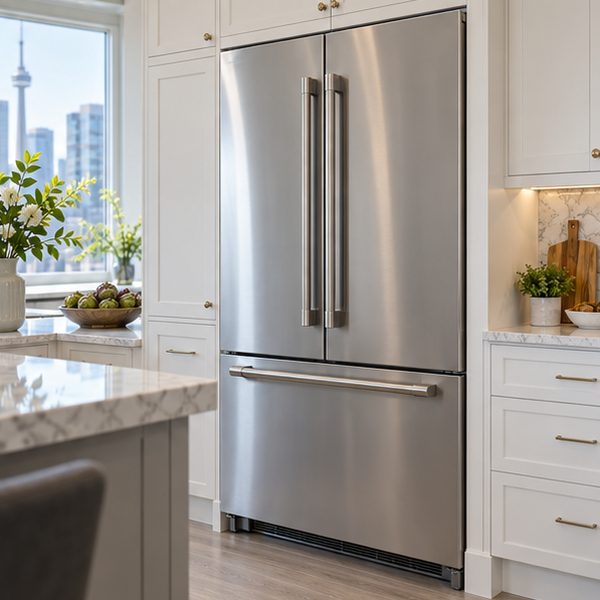 Thermador Refrigerator Repair in Toronto & GTA 82 36-inch stainless built-in French-door refrigerator with a bottom freezer drawer and professional handles