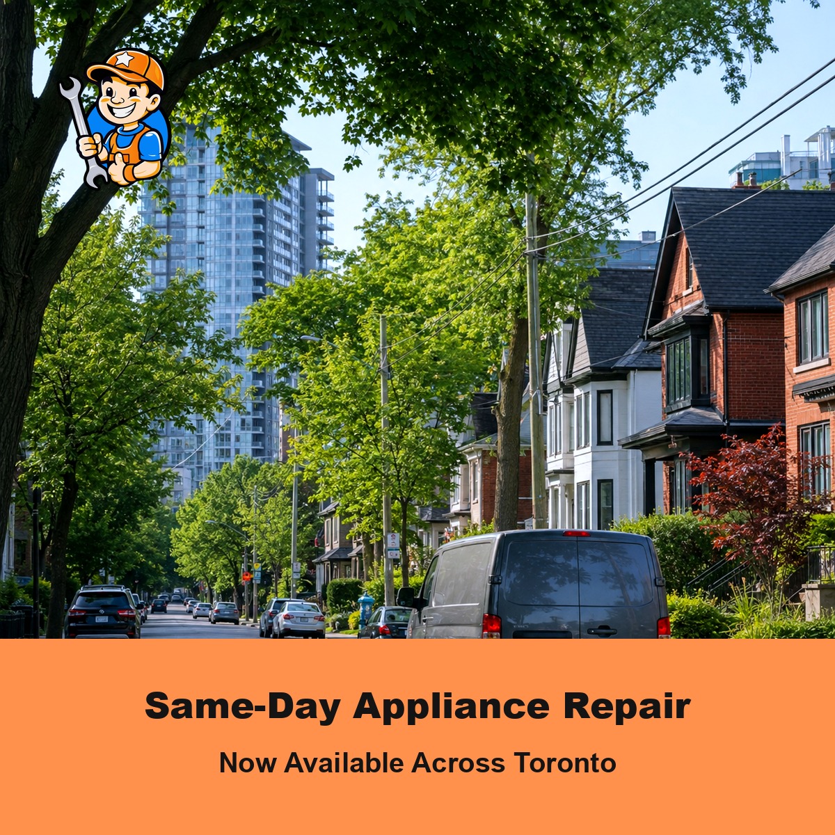 Same-Day Appliance Repair Services Now Available Across Toronto 1 Technician providing same-day appliance repair across Toronto