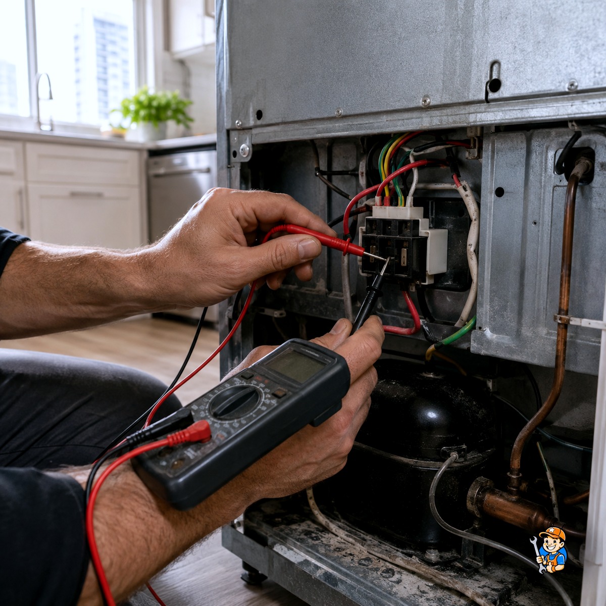 Same-Day Appliance Repair Services Now Available Across Toronto 4 Technician diagnosing an appliance component in a Toronto home