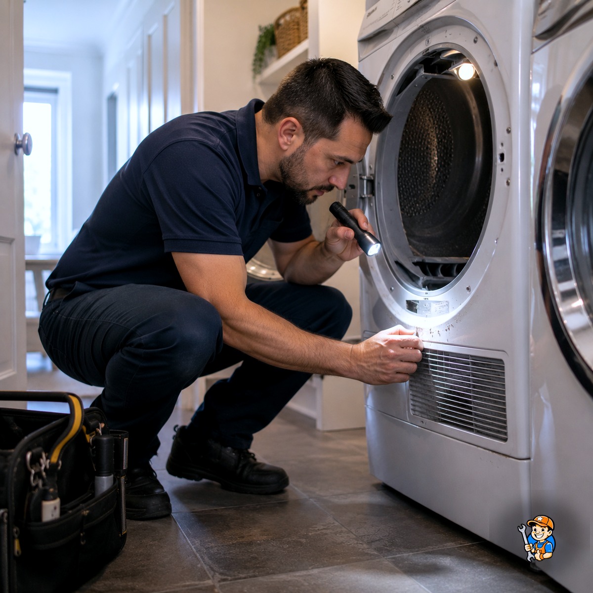 Why Choose Star Appliance Repair in Toronto 4 Technician performing a standard diagnosis on an appliance in Toronto