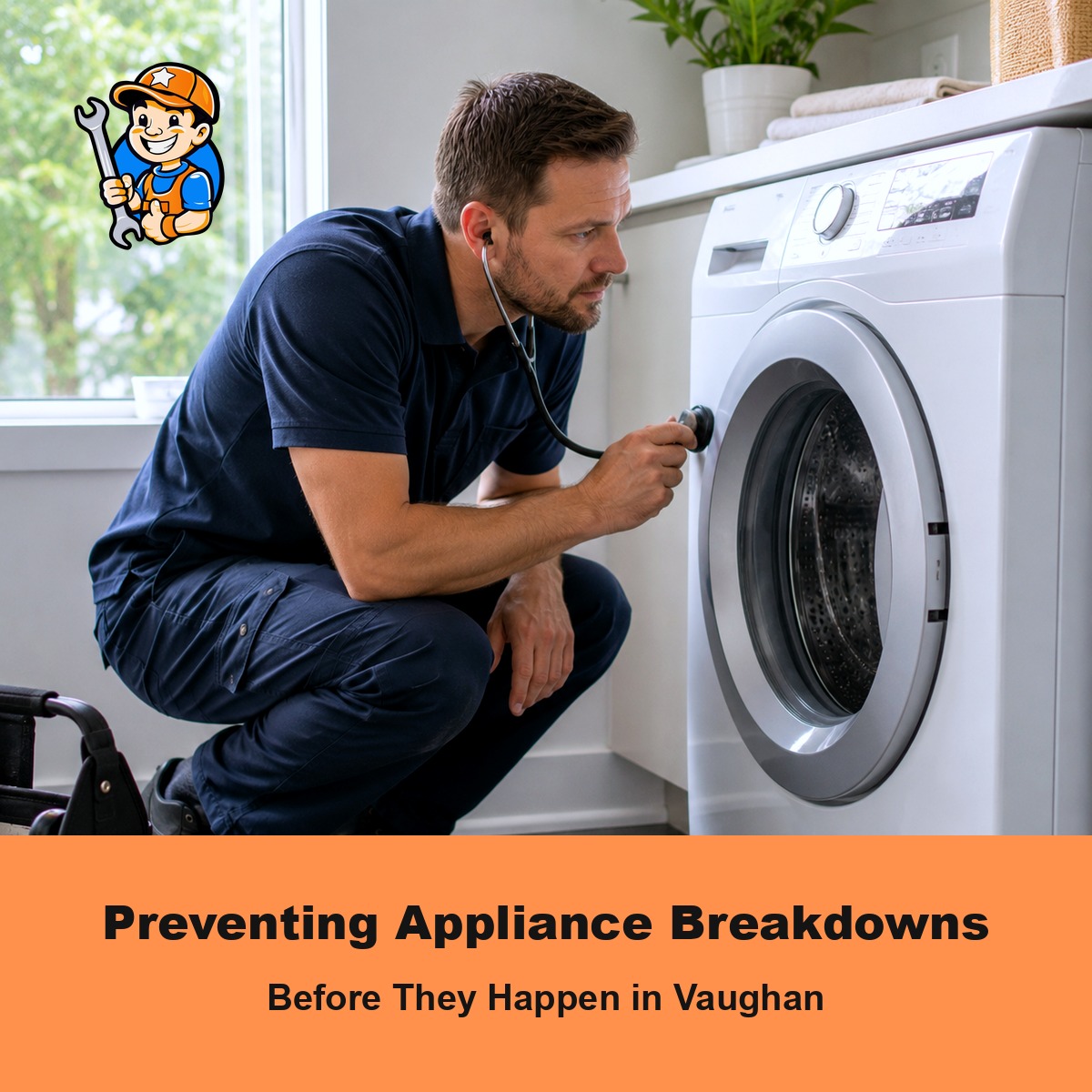Preventing Appliance Breakdowns Before They Happen in Vaughan 1 Technician diagnosing an early warning sign on an appliance in Vaughan