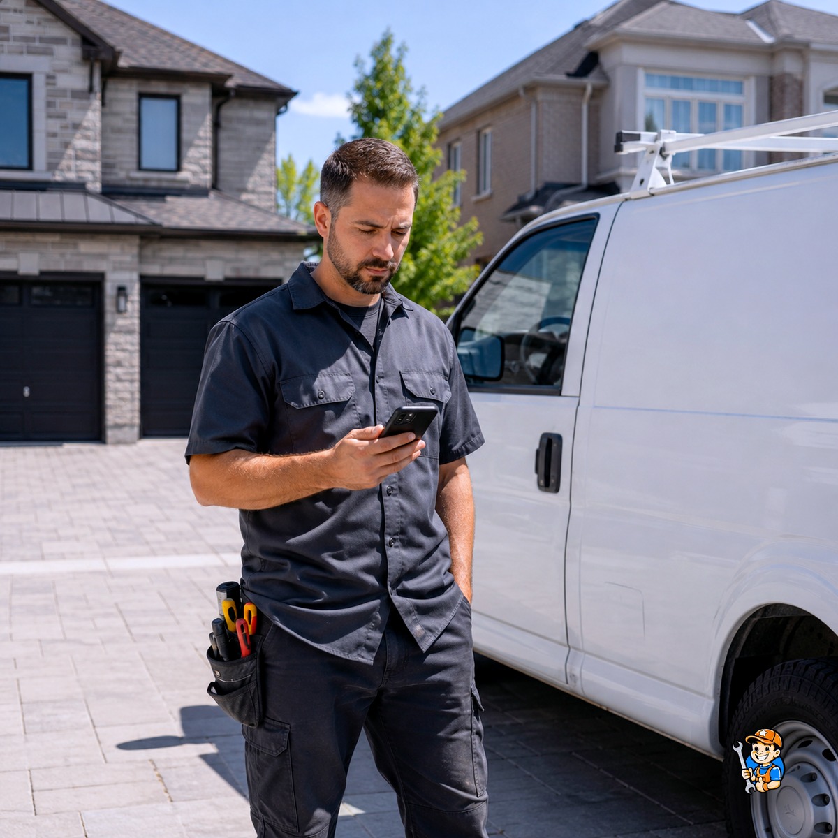 Same-Day Appliance Repair: Vaughan's Fastest Fixes 2 Technician driving a service van through a Vaughan neighbourhood