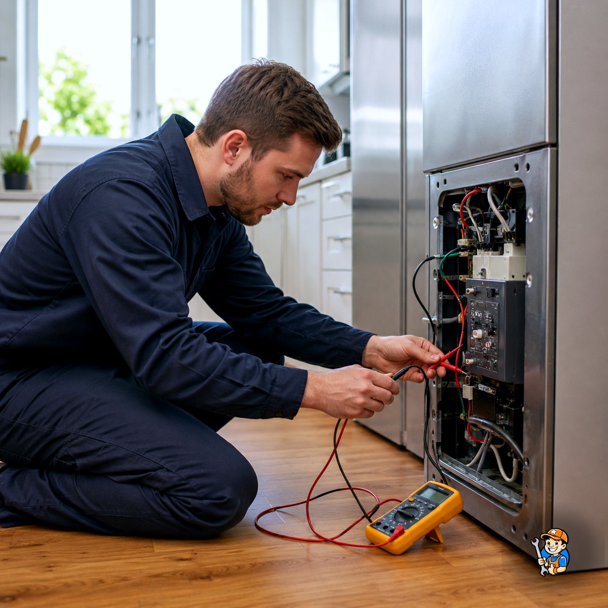 What Makes Star Appliance Repair a Top Choice in Vaughan? 2 Technician testing a specific appliance component during diagnosis
